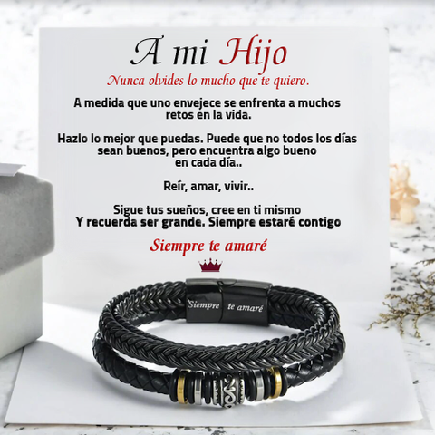 "I Love You My Son" Double Row Bracelet