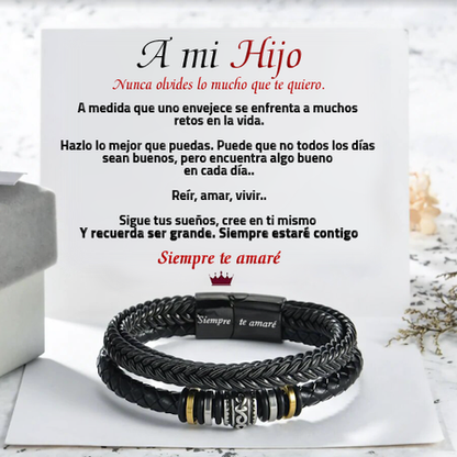 "I Love You My Son" Double Row Bracelet
