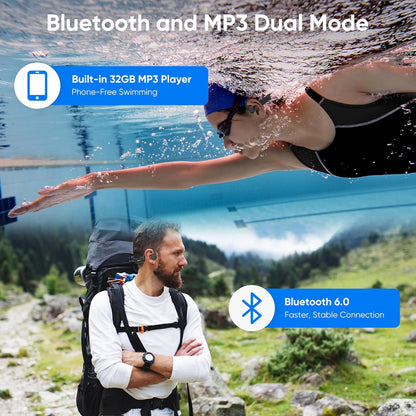 Auriculares Bluetooth de conducción ósea impermeables