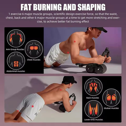 Rolo Abdominal 2-em-1 de Retorno Automático